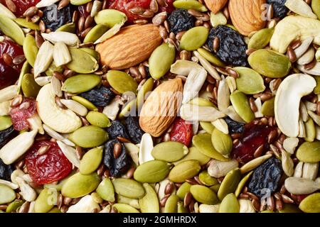 Nahaufnahme Von Trail Mix Stockfoto