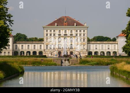 Das bekannte Schloss Nymphenburg in Bayerns Landeshauptstadt München Stockfoto