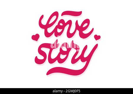 Vektorschriftzug für Liebesgeschichten Stock Vektor