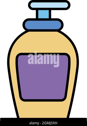 Symbol für Seifenspender. Kontur Seifenspender Vektor Symbol Farbe flach isoliert Stock Vektor