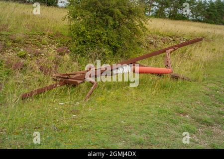 Geisain der Rhön, Deutschland- August 2021: Weg der Hoffnung an der ehemaligen innerdeutschen Grenze Stockfoto