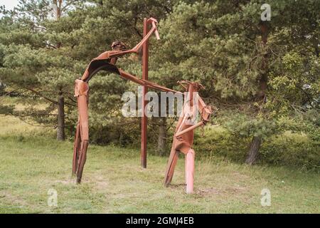 Geisain der Rhön, Deutschland- August 2021: Weg der Hoffnung an der ehemaligen innerdeutschen Grenze Stockfoto