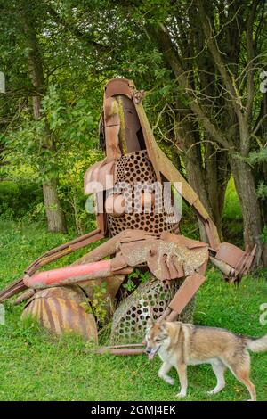 Geisain der Rhön, Deutschland- August 2021: Weg der Hoffnung an der ehemaligen innerdeutschen Grenze Stockfoto