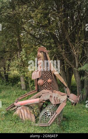 Geisain der Rhön, Deutschland- August 2021: Weg der Hoffnung an der ehemaligen innerdeutschen Grenze Stockfoto