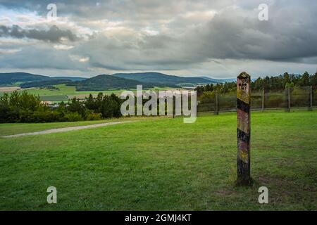 Wanderlandschaft an der ehemaligen innerdeutschen Grenze Stockfoto