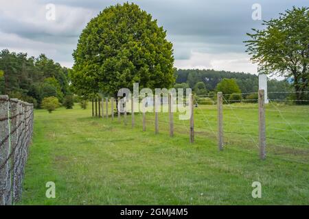 Wanderlandschaft an der ehemaligen innerdeutschen Grenze Stockfoto