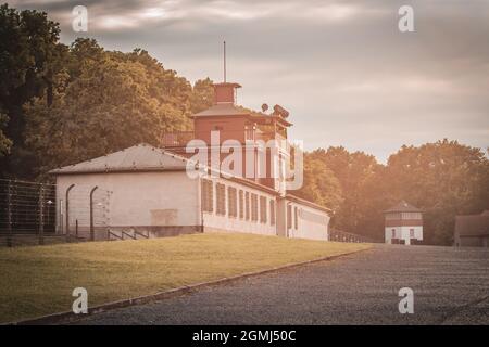 Torgebäude zum KZ Buchenwald Stockfoto