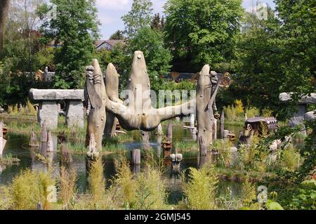 Objekte im Freizeitpark 'Phatisialand' in Brühl, Deutschland Stockfoto