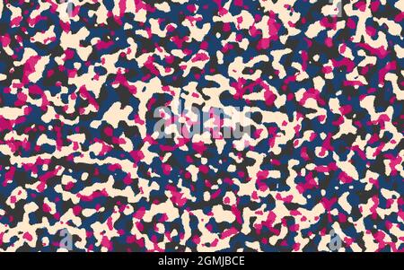 Nahtloses Camouflage-Muster. Wiederholende digitale gepunktete sechseckige camo militärischen Textur Hintergrund. Abstrakt moderner Stoff Textil Ornament. Stockfoto