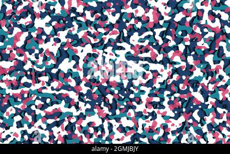 Nahtloses Camouflage-Muster. Wiederholende digitale gepunktete sechseckige camo militärischen Textur Hintergrund. Abstrakt moderner Stoff Textil Ornament. Stockfoto