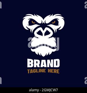 Angry Gorilla modernes Logo. Vektorgrafik Stock Vektor