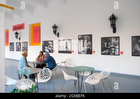 Fotoausstellung zu 'Macondo', der fiktiven Stadt Gabriel García Márquez, an der Universidad de Cartagena, Kolumbien Stockfoto