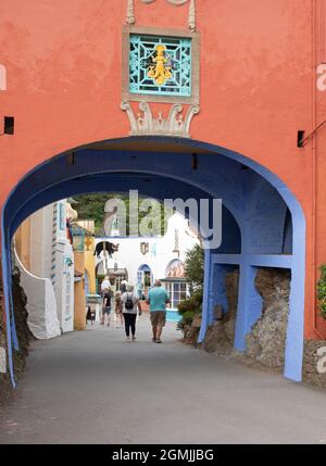 Das Mauthaus Portmeirion Village Stockfoto