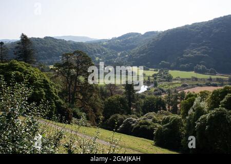 Val of Ffestiniog von Plas Tan y Bwlch aus gesehen Stockfoto