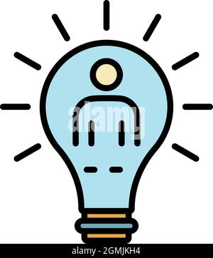 Symbol für neue Einstellungsidee. Skizzieren Sie neue Rekrutierung Idee Vektor Symbol Farbe flach isoliert Stock Vektor
