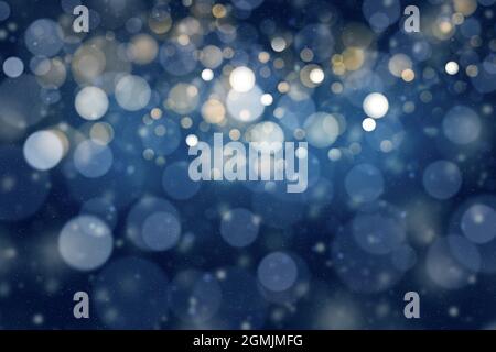 Dunkelblauer abstrakter Hintergrund für Weihnachten. Stockfoto