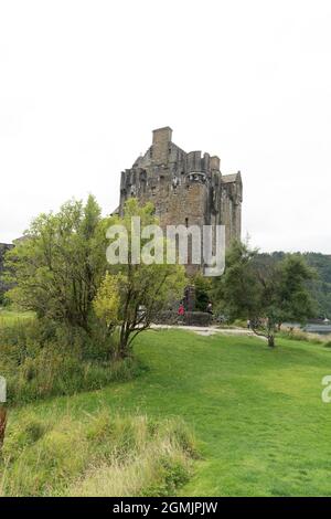 Blick auf den Stammsitz der Familie MacRae, eine feudale Burg. Stockfoto