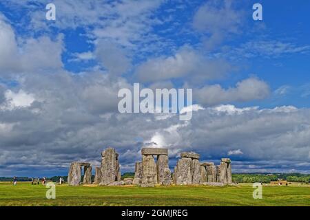 Stonehenge Stone Circle auf der Salisbury Plain in Wiltshire, England. Stockfoto