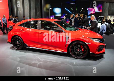 Honda Civic Type-R Sportwagen auf der IAA in Frankfurt. Deutschland - 10. September 2019 Stockfoto