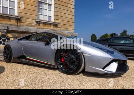 Lamborghini Huracán Performance auf dem Concours d’Elegance, der am 5. September 2021 im Schloss Blenheim stattfand Stockfoto