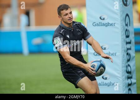 Newcastle, Großbritannien. März 2021. NEWCASTLE UPON TYNE, GROSSBRITANNIEN. 19. SEPTEMBER Adam Radwan von Newcastle Falcons, aufgenommen während des Spiels der Gallagher Premiership zwischen Newcastle Falcons und Harlequins im Kingston Park, Newcastle am Sonntag, 19. September 2021. (Kredit: Chris Lishman | MI News) Kredit: MI Nachrichten & Sport /Alamy Live News Stockfoto