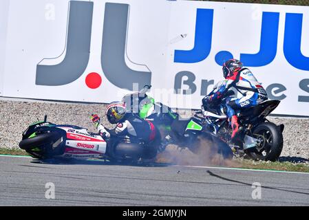 Barcelona, Spanien. September 2021. Race2, World Superbike - SBK in Barcelona, Spanien, September 19 2021 Quelle: Independent Photo Agency/Alamy Live News Stockfoto