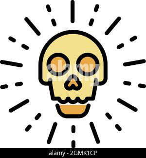 Symbol für plötzliche Cyberangriffe. Skizzieren plötzliche Cyber-Angriff Vektor-Symbol Farbe flach isoliert Stock Vektor