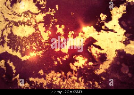 Dunkles lila, burgunderrot und goldenes abstraktes Marmormuster mit Glitzern. Vektor Hintergrund in Alkoholtinte Technik mit Glitzer. Vorlage für Banner, po Stock Vektor