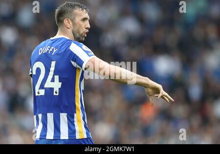 Brighton und Hove, England, 19. September 2021. Shane Duffy von Brighton und Hove Albion während des Premier League-Spiels im AMEX Stadium, Brighton und Hove. Bildnachweis sollte lauten: Paul Terry / Sportimage Stockfoto