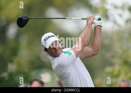 CROMVOIRT, NIEDERLANDE - 17. SEPTEMBER : Rhys Enoch of Wales während des 2. Tages der Dutch Open 2021 auf Bernardus Golf am 17. September 2021 in Cromvoirt, Niederlande (Foto: Henk Seppen/Orange Picts) Stockfoto