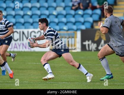 Während des Wettkampfs der Betfred Championship zwischen Featherstone Rovers V Sheffield Eagles am 19. September im Millennium Stadium, Featherstone, Großbritannien Stockfoto