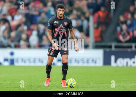 Kopenhagen, Dänemark. September 2021. Junino (73) vom FC Midtjylland, gesehen beim 3F Superliga-Spiel zwischen dem FC Kopenhagen und dem FC Midtjylland in Parken in Kopenhagen. (Foto: Gonzales Photo/Alamy Live News Stockfoto