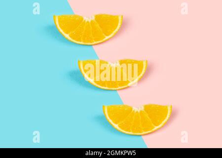 Orangefarbenes Schnittmuster - moderner Sommerhintergrund Stockfoto