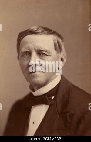 Samuel Jones Tilden (1814-1886), amerikanischer Politiker, Gouverneur von New York, demokratischer Kandidat für den US-Präsidenten, Kopf und Schultern Porträt, Jose Maria Mora, 1870 Stockfoto