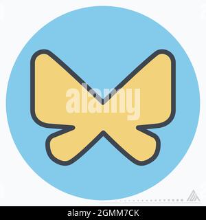 Icon Vector of Butterfly - Color Mate Style - einfache Illustration, editierbare Kontur, Design Template Vektor, gut für Drucke, Poster, Werbung, Stock Vektor
