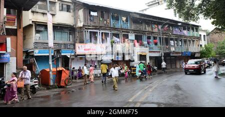 Schöne alte Gebäude in Pune, Indien. Stockfoto