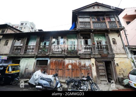 Wunderschöne alte Gebäude in Pune, Indien. Stockfoto