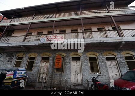 Schöne alte Gebäude in Pune, Indien. Stockfoto