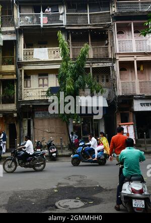 Schöne alte Gebäude in Pune, Indien. Stockfoto