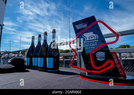 Monterey, Kalifornien, USA. September 2021. COLTON HERTA (26) aus Valencia, Kanada, gewinnt den Grand Prix von Monterey beim WeatherTech Raceway Laguna Seca in Monterey, Kalifornien. (Bild: © Walter G Arce SR Grindstone Medi/ASP über ZUMA Press Wire) Stockfoto