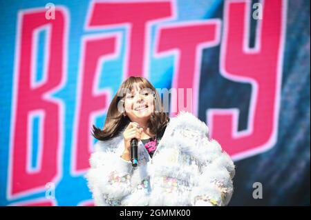 Betty Boo mit Auftritt bei , Lets Rock 80s , Leeds , Großbritannien , 18.09.2021 Stockfoto