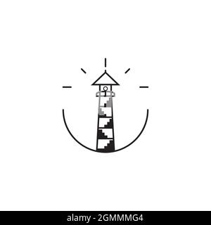 Light House Logo Symbol Vorlage vector Illustration Stockfoto
