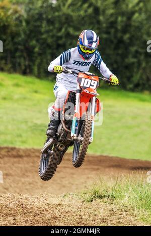 Motorcycle Racing Association Ireland Charity Classic Moto-X, Ballysallagh, County Down, Nordirland, 13/14. August 2021 Stockfoto