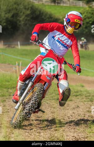 Moto-Cross-Rennfahrer Stockfoto