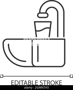 Lineares Symbol für die Zahnspieß-Schüssel Stock Vektor