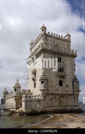 Torre de Belem in Lissabon, Portugal, Lissabon Stockfoto