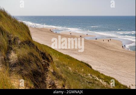 Strandszene. Die Nordsee bei Kampen auf der Insel Sylt, Deutschland Stockfoto