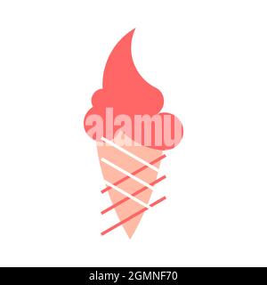 Vector Eiscreme im Golden Ratio Stil. Bearbeitbare Illustration Stock Vektor