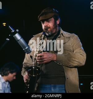 Phil Woods, amerikanischer Modern Jazz Musiker, Altsaxophonist, spielt dem Phil Woods Quintett beim Jazz Fest Berlin, Philharmonie, 1980. Phil Woods, amerikanischer Modern Jazz Musiker, Altsaxophonist, spielt mit dem Phil Woods Quintett beim Jazz Fest Berlin, Philharmonie, 1980. Stockfoto