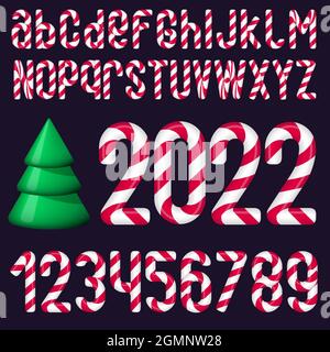 weihnachtsvektor-Alphabet Stock Vektor